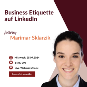 Business Etiquette auf LinkedIn Marimar Sklarzik